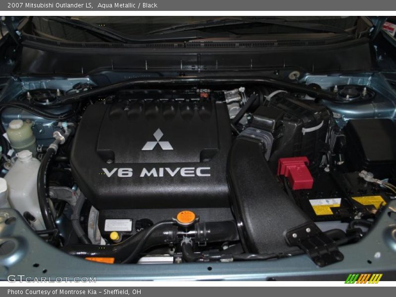 Aqua Metallic / Black 2007 Mitsubishi Outlander LS