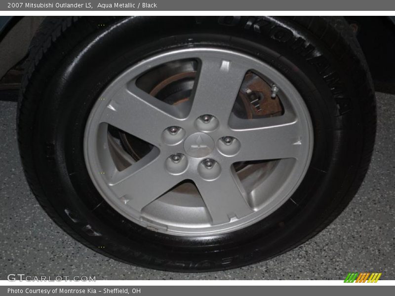 Aqua Metallic / Black 2007 Mitsubishi Outlander LS