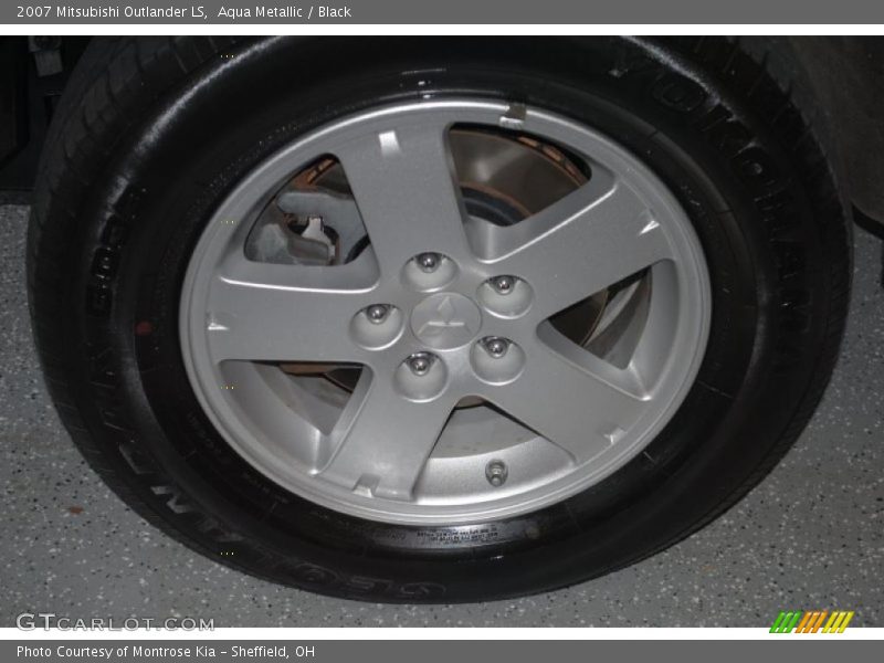 Aqua Metallic / Black 2007 Mitsubishi Outlander LS
