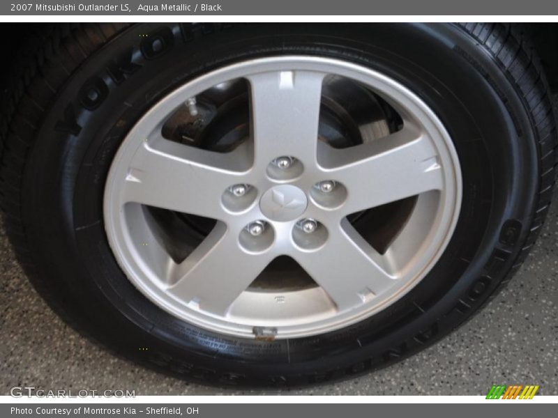 Aqua Metallic / Black 2007 Mitsubishi Outlander LS