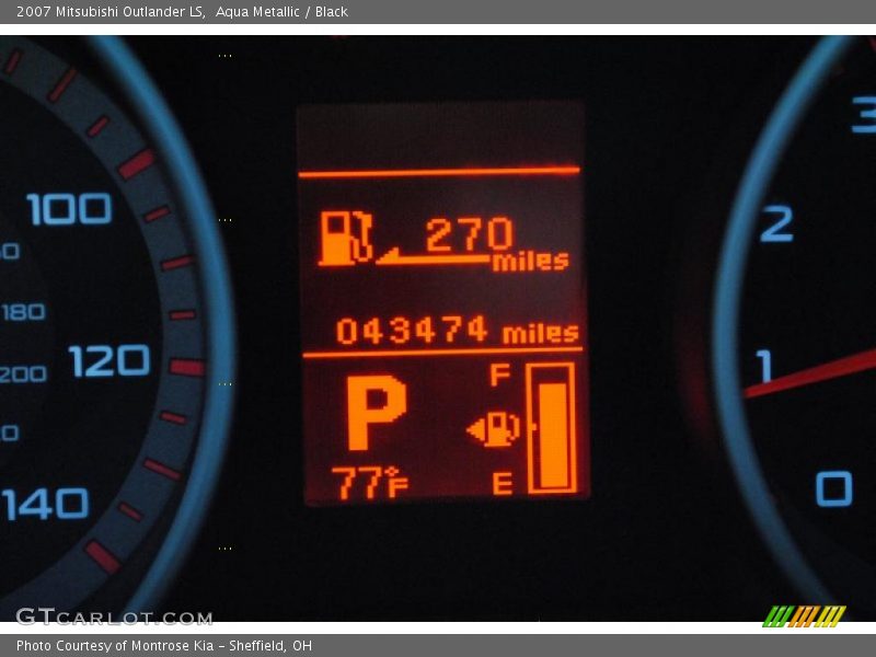 Aqua Metallic / Black 2007 Mitsubishi Outlander LS
