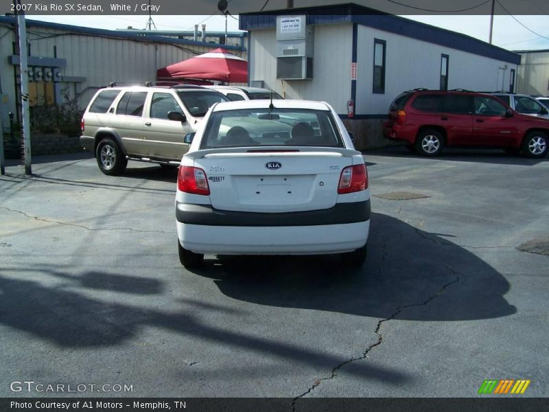 White / Gray 2007 Kia Rio SX Sedan