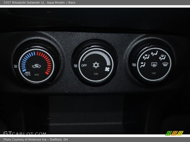 Aqua Metallic / Black 2007 Mitsubishi Outlander LS