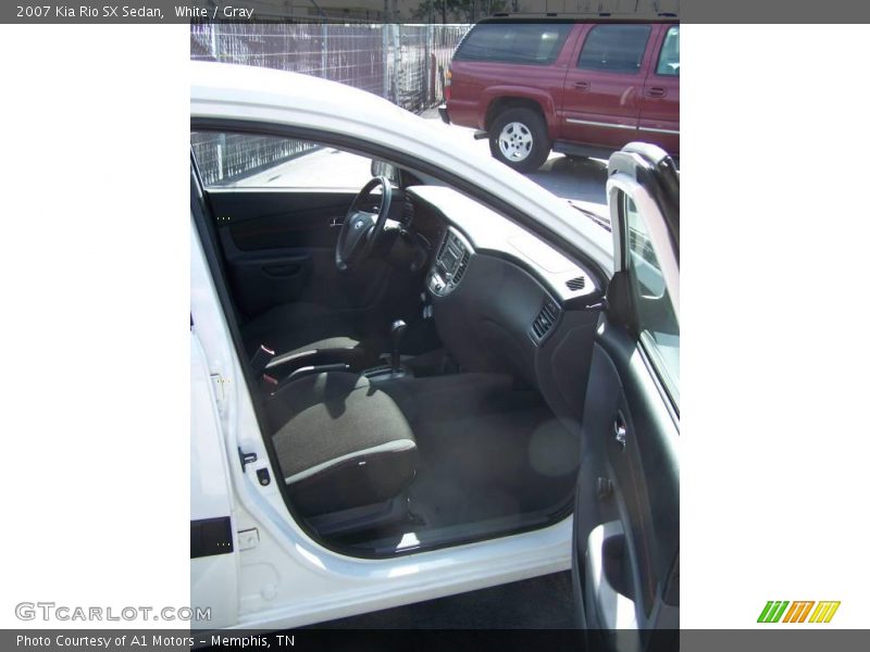White / Gray 2007 Kia Rio SX Sedan