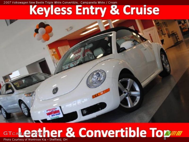Campanella White / Cream 2007 Volkswagen New Beetle Triple White Convertible