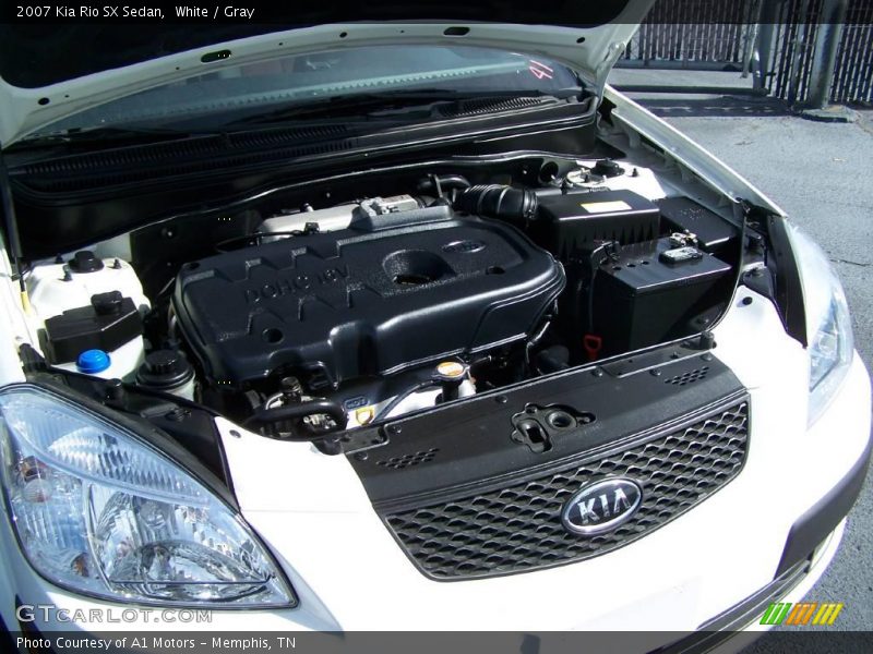 White / Gray 2007 Kia Rio SX Sedan