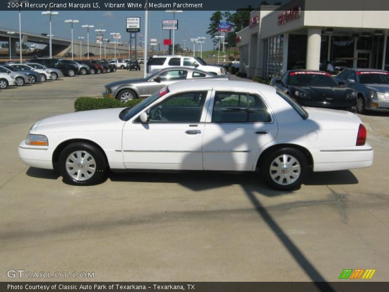 Vibrant White / Medium Parchment 2004 Mercury Grand Marquis LS