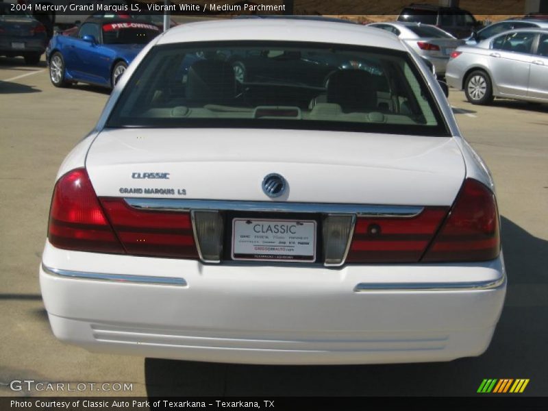 Vibrant White / Medium Parchment 2004 Mercury Grand Marquis LS