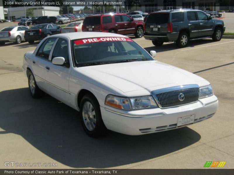 Vibrant White / Medium Parchment 2004 Mercury Grand Marquis LS