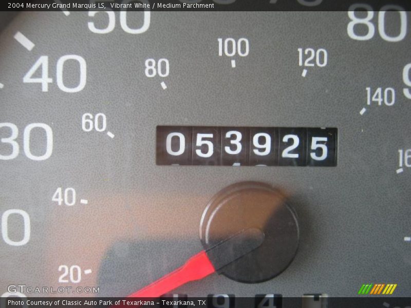 Vibrant White / Medium Parchment 2004 Mercury Grand Marquis LS