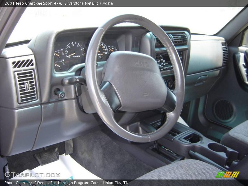 Silverstone Metallic / Agate 2001 Jeep Cherokee Sport 4x4