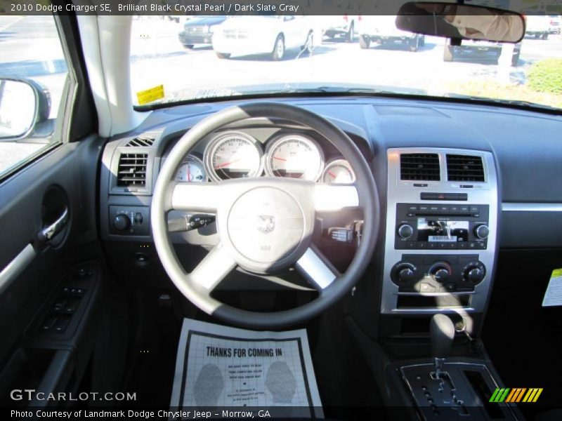 Brilliant Black Crystal Pearl / Dark Slate Gray 2010 Dodge Charger SE