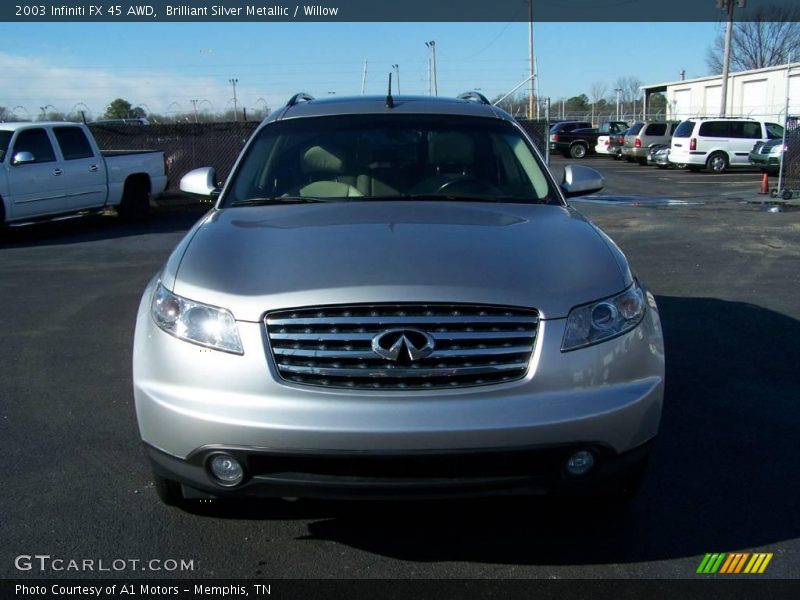 Brilliant Silver Metallic / Willow 2003 Infiniti FX 45 AWD