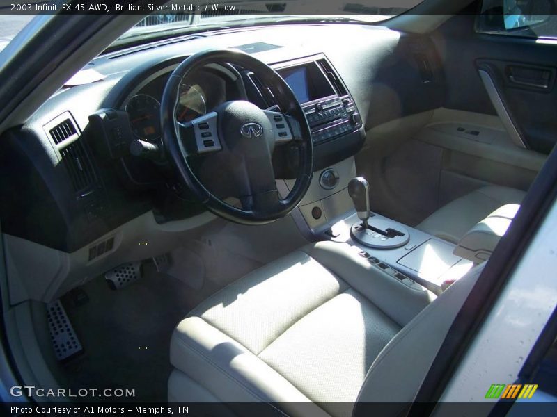 Brilliant Silver Metallic / Willow 2003 Infiniti FX 45 AWD