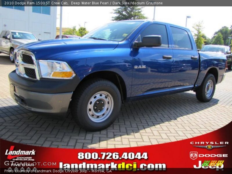 Deep Water Blue Pearl / Dark Slate/Medium Graystone 2010 Dodge Ram 1500 ST Crew Cab