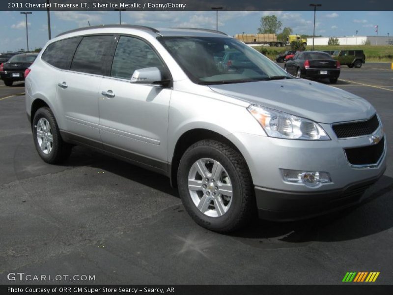 Silver Ice Metallic / Ebony/Ebony 2011 Chevrolet Traverse LT