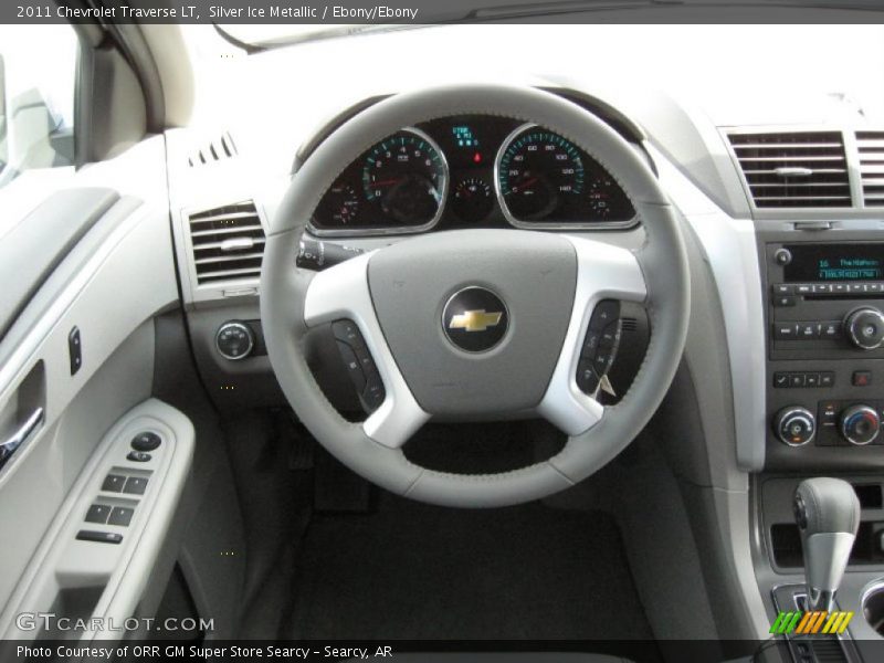 Silver Ice Metallic / Ebony/Ebony 2011 Chevrolet Traverse LT
