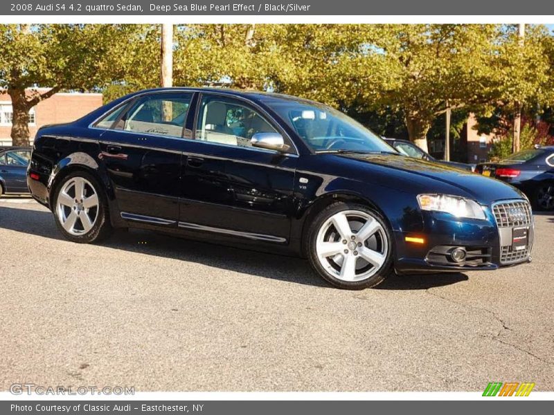 Deep Sea Blue Pearl Effect / Black/Silver 2008 Audi S4 4.2 quattro Sedan