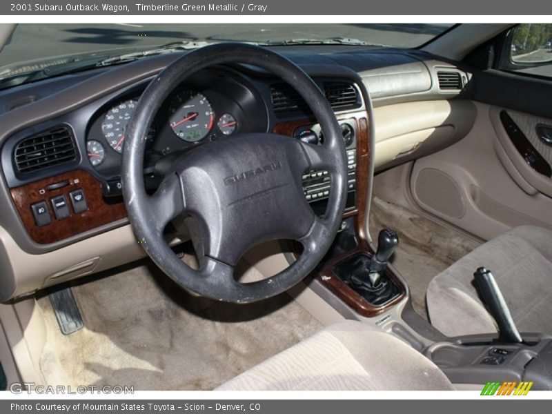 Timberline Green Metallic / Gray 2001 Subaru Outback Wagon