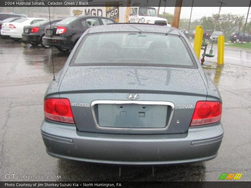 Celadon Green / Black 2004 Hyundai Sonata