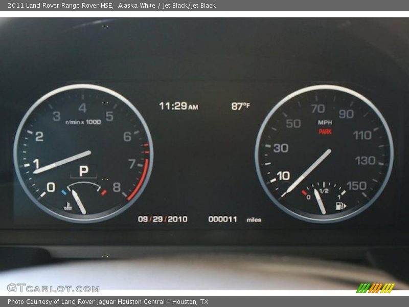 Alaska White / Jet Black/Jet Black 2011 Land Rover Range Rover HSE