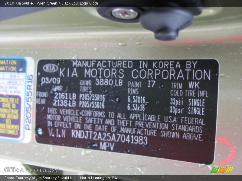 Alien Green / Black Soul Logo Cloth 2010 Kia Soul +