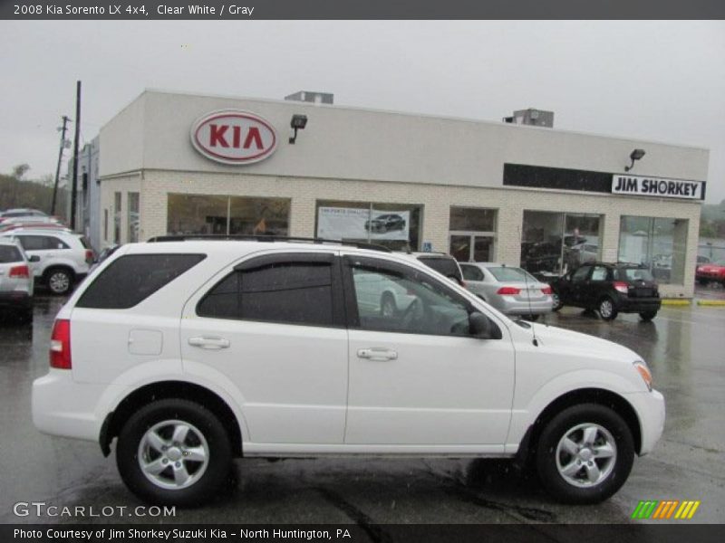 Clear White / Gray 2008 Kia Sorento LX 4x4