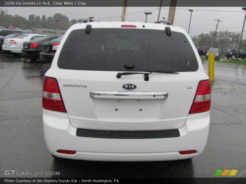 Clear White / Gray 2008 Kia Sorento LX 4x4