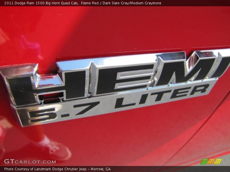 Flame Red / Dark Slate Gray/Medium Graystone 2011 Dodge Ram 1500 Big Horn Quad Cab