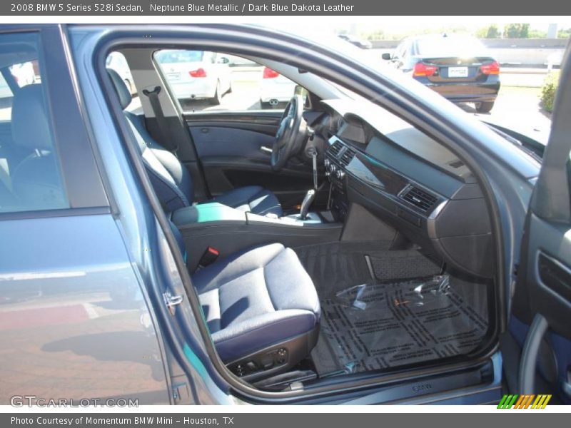 Neptune Blue Metallic / Dark Blue Dakota Leather 2008 BMW 5 Series 528i Sedan