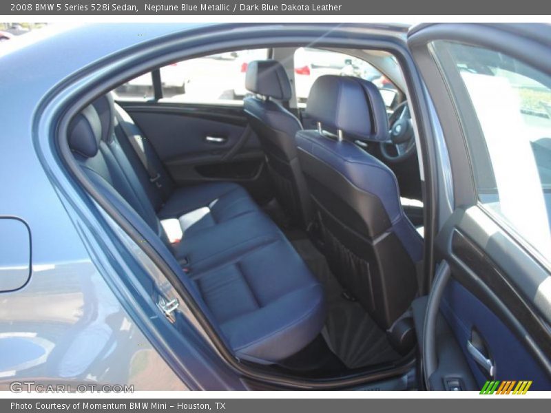Neptune Blue Metallic / Dark Blue Dakota Leather 2008 BMW 5 Series 528i Sedan