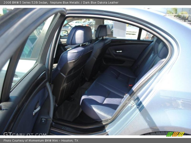 Neptune Blue Metallic / Dark Blue Dakota Leather 2008 BMW 5 Series 528i Sedan
