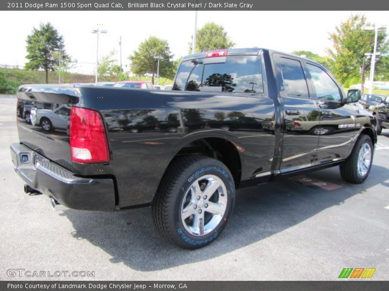 Brilliant Black Crystal Pearl / Dark Slate Gray 2011 Dodge Ram 1500 Sport Quad Cab