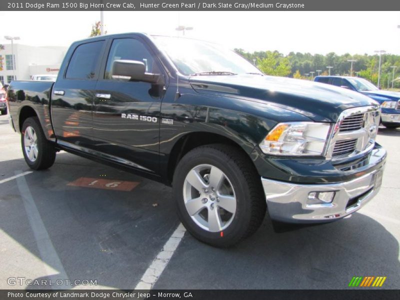Hunter Green Pearl / Dark Slate Gray/Medium Graystone 2011 Dodge Ram 1500 Big Horn Crew Cab