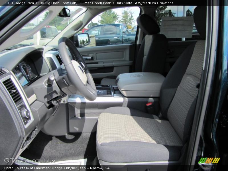 Hunter Green Pearl / Dark Slate Gray/Medium Graystone 2011 Dodge Ram 1500 Big Horn Crew Cab