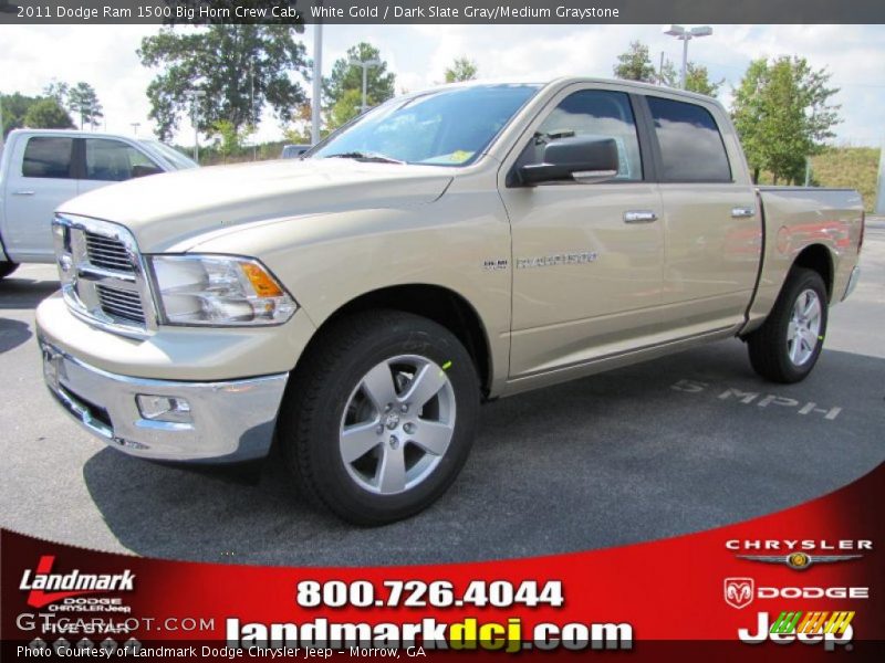 White Gold / Dark Slate Gray/Medium Graystone 2011 Dodge Ram 1500 Big Horn Crew Cab