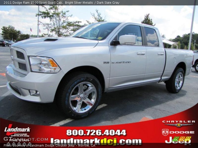 Bright Silver Metallic / Dark Slate Gray 2011 Dodge Ram 1500 Sport Quad Cab