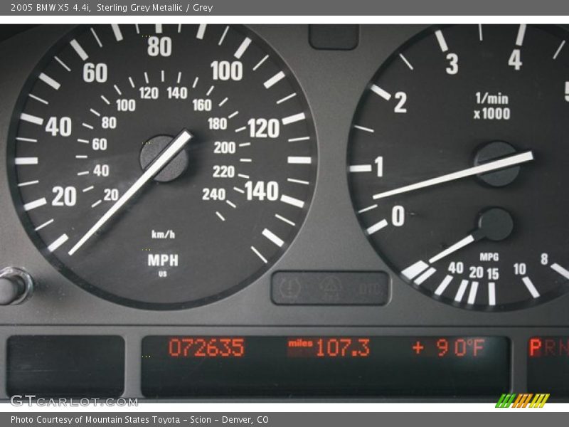Sterling Grey Metallic / Grey 2005 BMW X5 4.4i