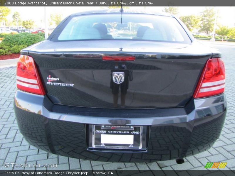 Brilliant Black Crystal Pearl / Dark Slate Gray/Light Slate Gray 2008 Dodge Avenger SE