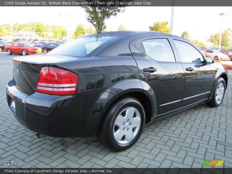 Brilliant Black Crystal Pearl / Dark Slate Gray/Light Slate Gray 2008 Dodge Avenger SE