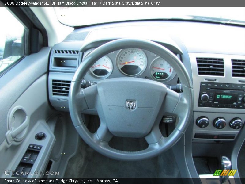 Brilliant Black Crystal Pearl / Dark Slate Gray/Light Slate Gray 2008 Dodge Avenger SE