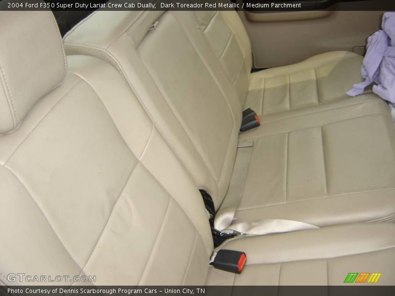 Dark Toreador Red Metallic / Medium Parchment 2004 Ford F350 Super Duty Lariat Crew Cab Dually