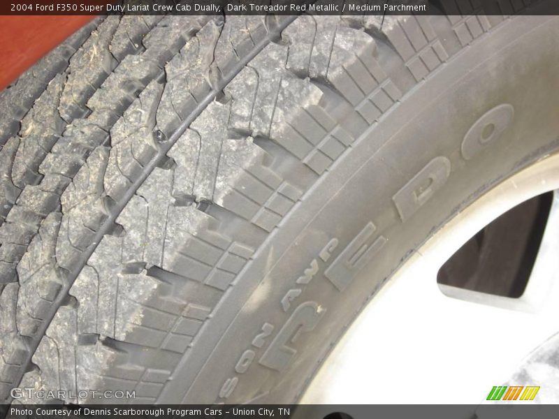 Dark Toreador Red Metallic / Medium Parchment 2004 Ford F350 Super Duty Lariat Crew Cab Dually