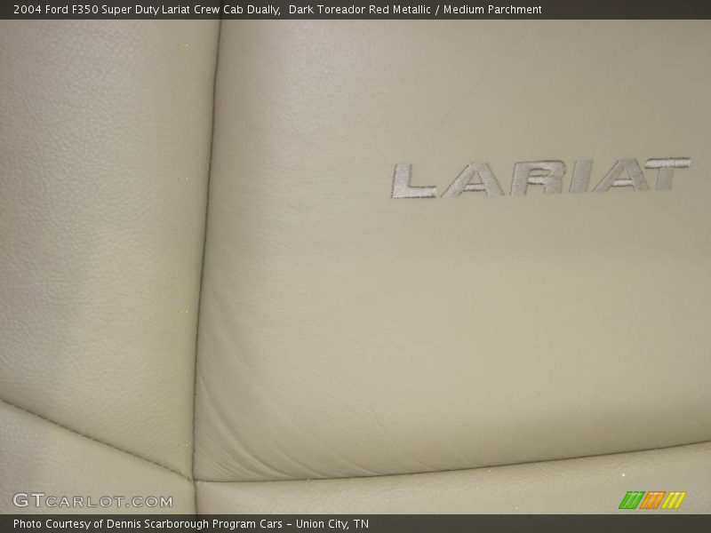 Dark Toreador Red Metallic / Medium Parchment 2004 Ford F350 Super Duty Lariat Crew Cab Dually