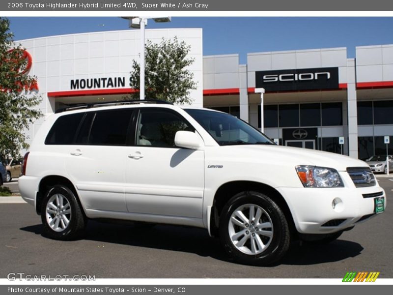 Super White / Ash Gray 2006 Toyota Highlander Hybrid Limited 4WD