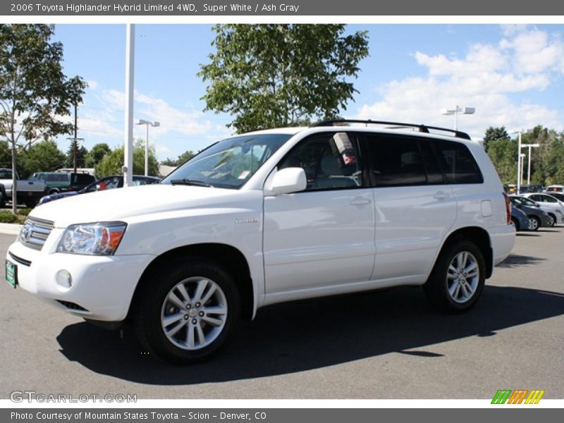 Super White / Ash Gray 2006 Toyota Highlander Hybrid Limited 4WD