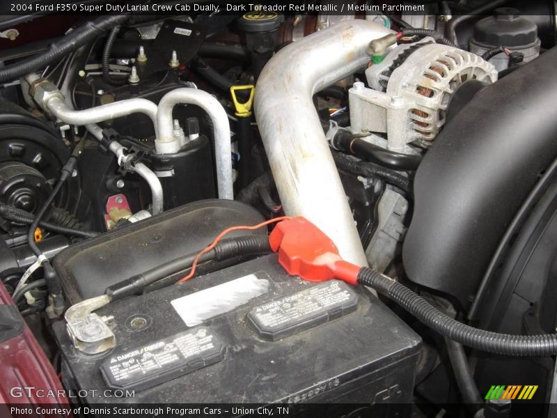 Dark Toreador Red Metallic / Medium Parchment 2004 Ford F350 Super Duty Lariat Crew Cab Dually