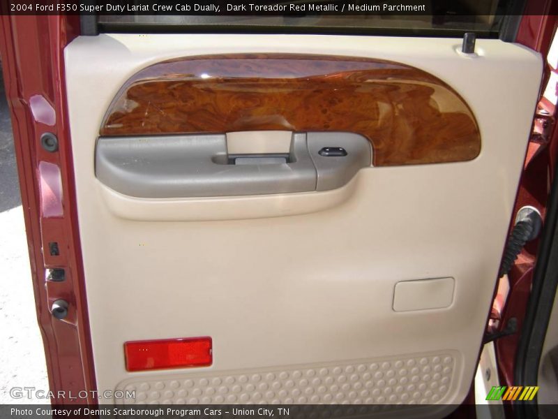 Dark Toreador Red Metallic / Medium Parchment 2004 Ford F350 Super Duty Lariat Crew Cab Dually