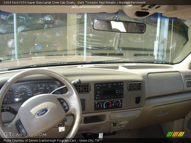 Dark Toreador Red Metallic / Medium Parchment 2004 Ford F350 Super Duty Lariat Crew Cab Dually