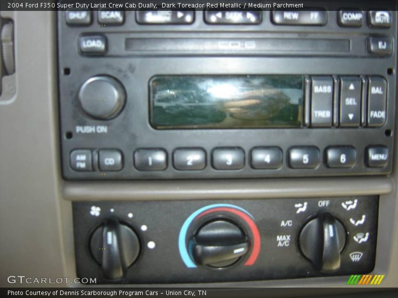 Dark Toreador Red Metallic / Medium Parchment 2004 Ford F350 Super Duty Lariat Crew Cab Dually